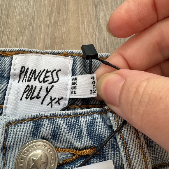 Princess Polly Light Blue Jean Shorts - Picture 4 of 6